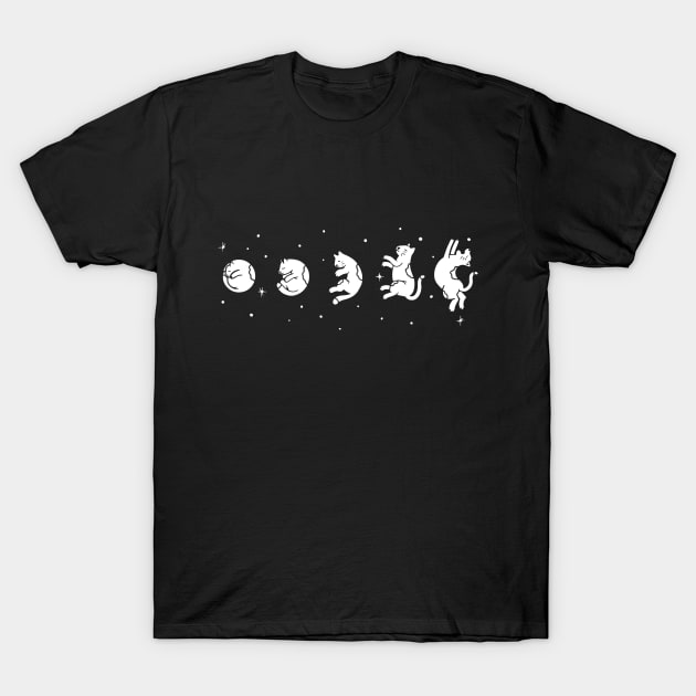 Phases of Cat Moon T-Shirt by maxdax